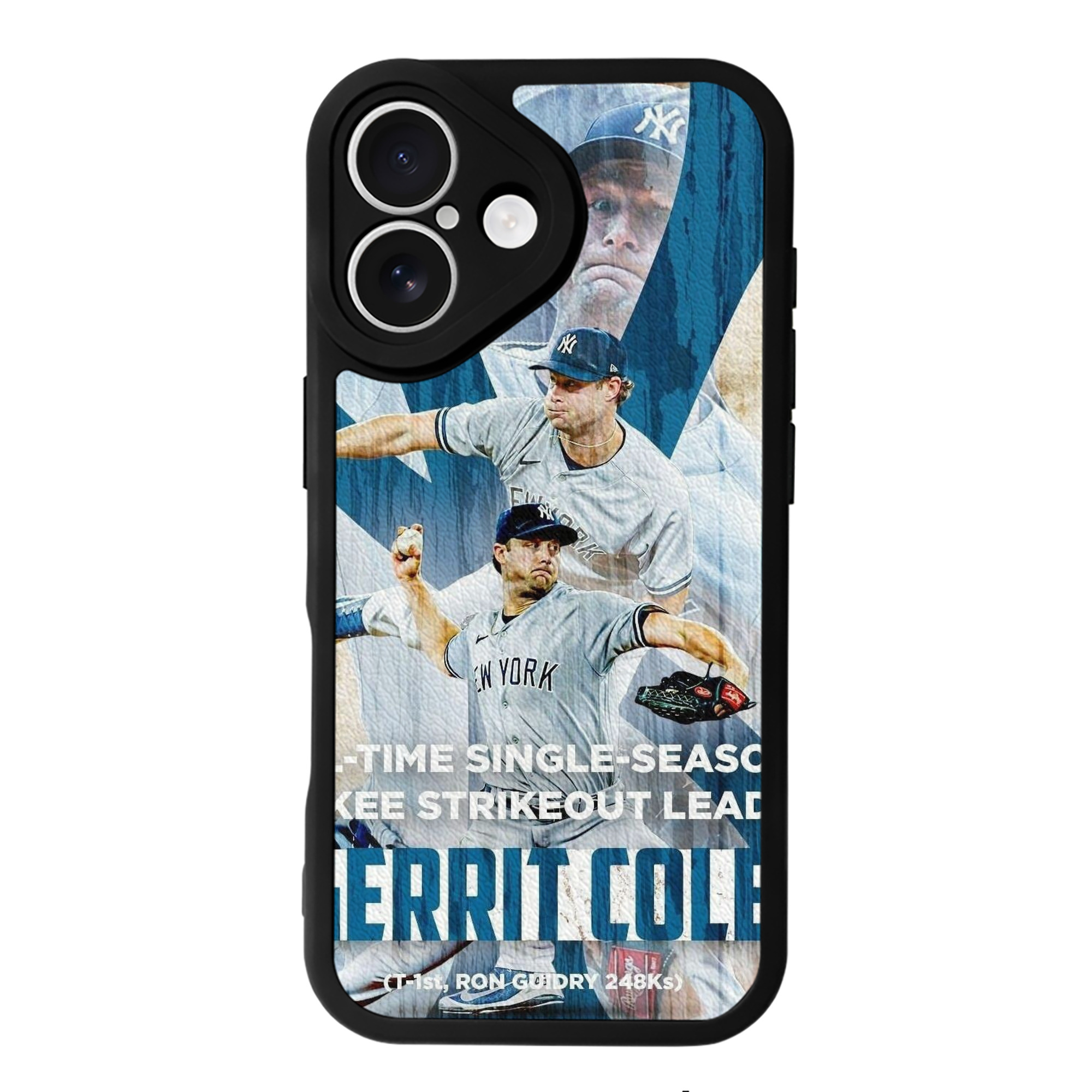 Gerrit Cole 25 IPhone 16 Silicone Leather Case – UV Print, Lambskin Texture – Perfect Fit, Wireless Charging Compatible, Scratch Resistant, Precise Cutouts – Stylish Protection For IPhone 16